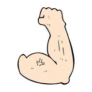 flexing bicep comic cartoon