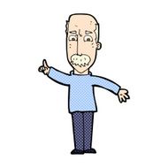 comic cartoon man issuing stern warning N3