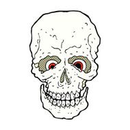 comic cartoon spooky skull N48
