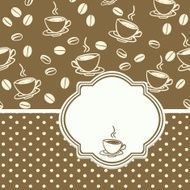Template frame design with cup of coffee N2