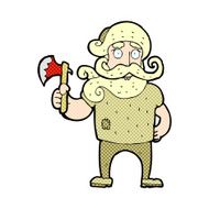 comic cartoon lumberjack with axe N2