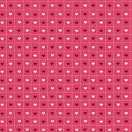 Pink hand-drawn seamless pattern of hearts