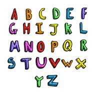 comic cartoon alphabet N5