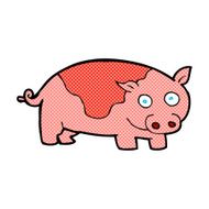 comic cartoon pig N6