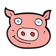 comic cartoon pig face N2