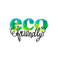 ECO friendly hand drawn watercolor logo