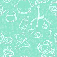 Seamless background - Baby goods