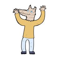 comic cartoon wolf man N18