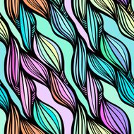 Vector seamless colorful hand drawn pattern Wave fantasy backgr N8