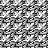 Vector seamless hand drawn pattern Wave fantasy background N2