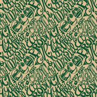 Eco friendly concept-seamless hand drawn pattern doodles letter N4