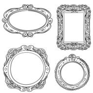 Ornate frames in sketch style N6