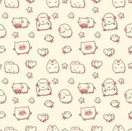 seamless pattern with cute animals