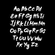 Trendy hand drawing alphabet vector illustration N12