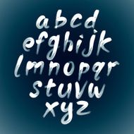 Trendy hand drawing alphabet vector illustration N13