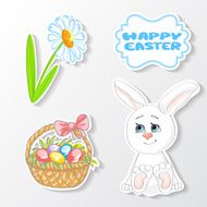 Vector Collection of Easter theme stickers