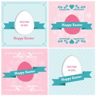 Vector Set Happy Easter cards