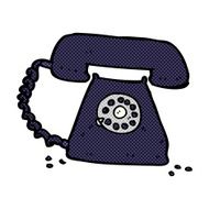 comic cartoon retro telephone N2
