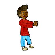 comic cartoon happy man N140