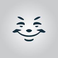 Universal smiling icon freehand drawing