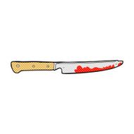 comic cartoon bloody kitchen knife N2