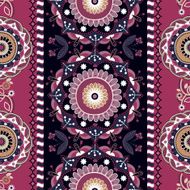 Striped seamless ornamental patter Floral ethnic background N2