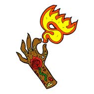 comic cartoon tattoo hand symbol