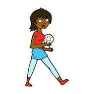 comic cartoon soccer girl N3