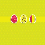 Easter card with egg Vector illustration