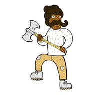 comic cartoon man with axe N3