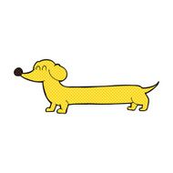 comic cartoon dachshund N4