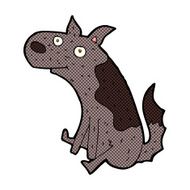 comic cartoon sitting dog N3