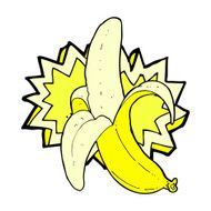 comic cartoon banana symbol