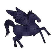 comic cartoon magic flying horse