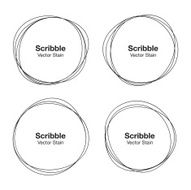 Set of Hand Drawn Scribble Circles N8