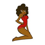 comic cartoon pin-up woman N3
