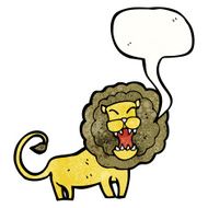 cartoon roaring lion N5