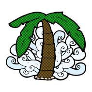 comic cartoon palm tree symbol