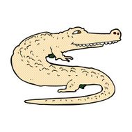 comic cartoon alligator