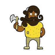 comic cartoon lumberjack with axe N3