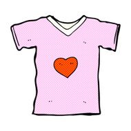 comic cartoon t shirt with love heart N3