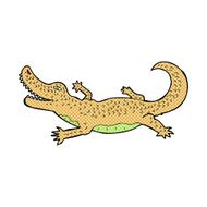 comic cartoon crocodile N12