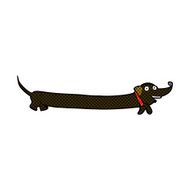 comic cartoon dachshund N5