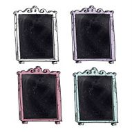 Set of chalkboards Hand drawn Vector signboard
