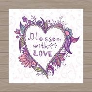 Valentine card with heart shape N2