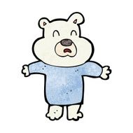 cartoon unhappy polar bear N4