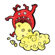 cartoon gross monster being sick N8