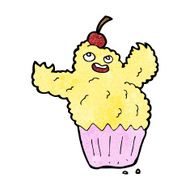 cartoon cupcake monster N12