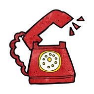 cartoon ringing telephone N22