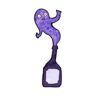 cartoon ghost in bottle N29